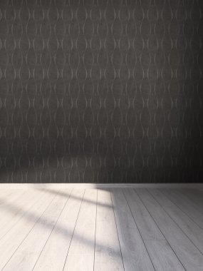 Modern parlak iç. 3D render