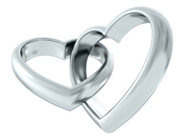 Nikah yüzükleri. 3D render