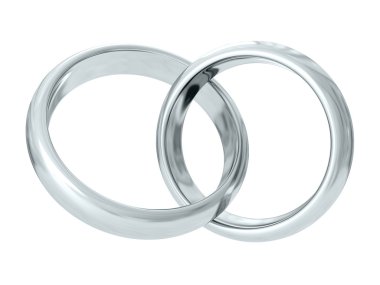 Nikah yüzükleri. 3D render