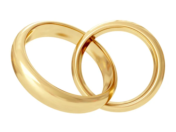 Anéis de casamento. Renderização 3D — Fotografia de Stock