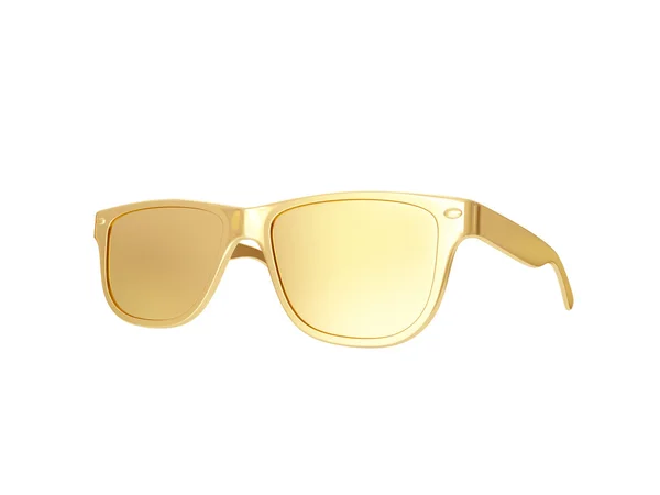 Golden sun glasses. 3d rendering — Stock Photo, Image