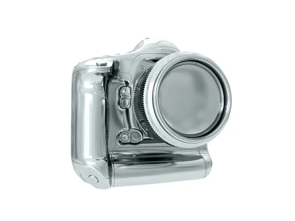 Срібна камера. 3D візуалізація — стокове фото
