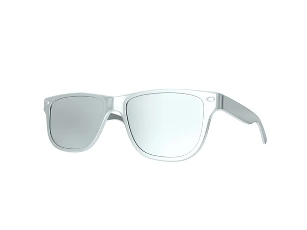 Silver sun glasögon. 3D-rendering — Stockfoto