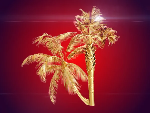 Kokospalmen. 3D-Darstellung — Stockfoto