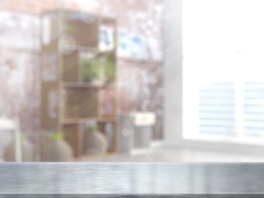 Boş masa üstü. 3D render