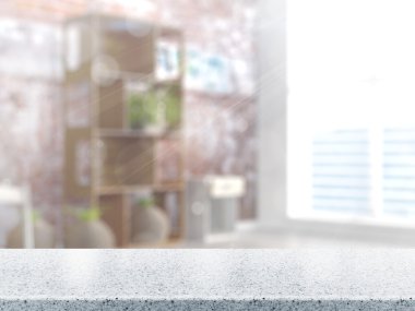 Boş masa üstü. 3D render