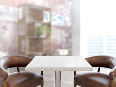 Boş masa üstü. 3D render