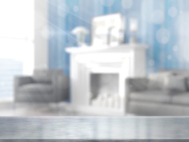 Boş masa üstü. 3D render
