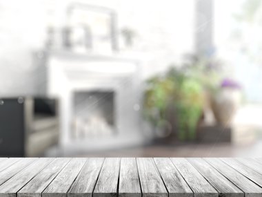 Boş masa üstü. 3D render