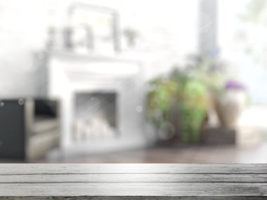 Boş masa üstü. 3D render