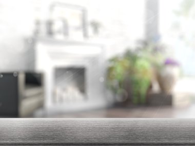 Boş masa üstü. 3D render