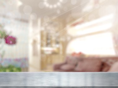 Boş masa üstü. 3D render