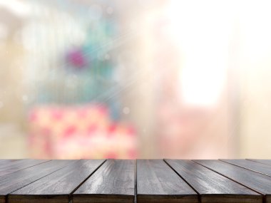 Boş masa üstü. 3D render