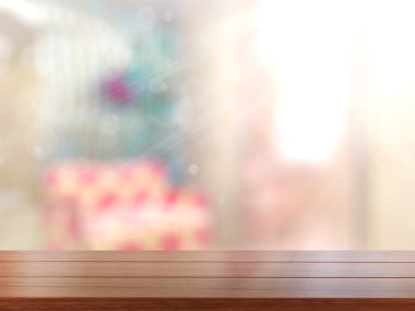 Boş masa üstü. 3D render