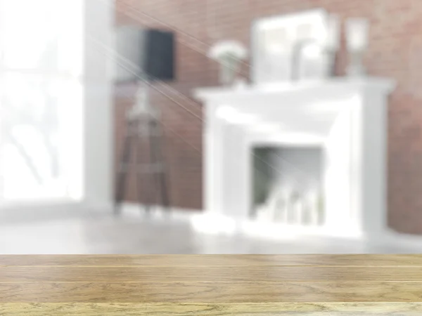 Пустой стол. 3D рендеринг — стоковое фото