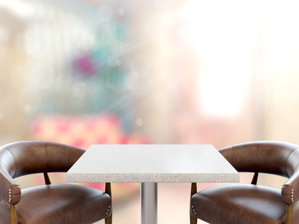 Empty tabletop. 3D rendering