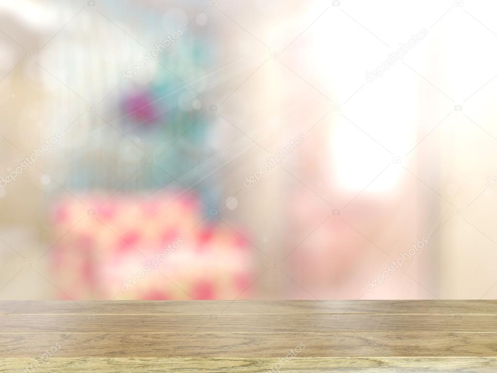 Empty tabletop. 3D rendering