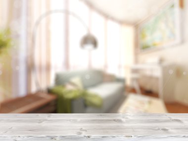 Boş masa üstü. 3D render