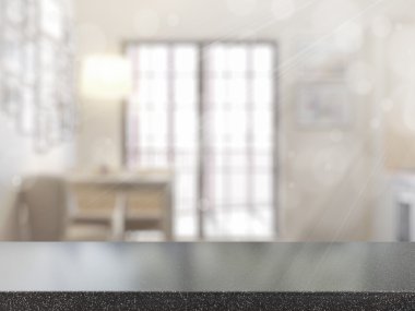 Boş masa üstü. 3D render