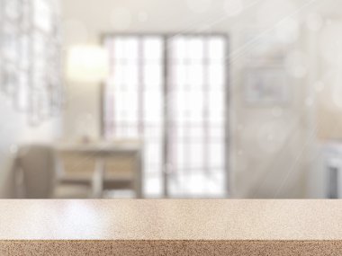 Boş masa üstü. 3D render