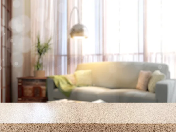 Boş masa üstü. 3D render