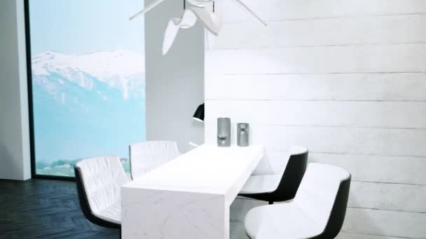 Design de interiores bonito moderno. Renderização 3D — Vídeo de Stock