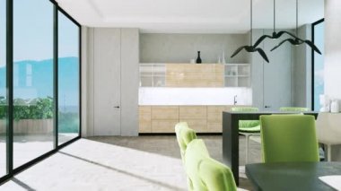 Modern güzel iç tasarım. 3 Boyutlu Hazırlama