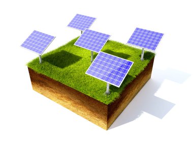 cross section of ground with grass