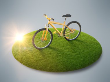 Bike on the flying island