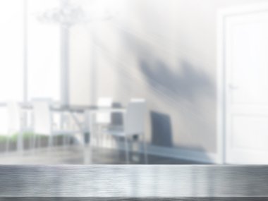 Dessus de table et flou intérieur