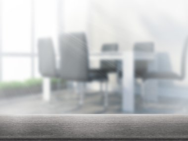 Dessus de table et flou intérieur