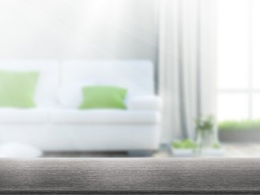 Dessus de table et flou intérieur