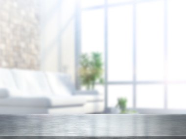 Dessus de table et flou intérieur