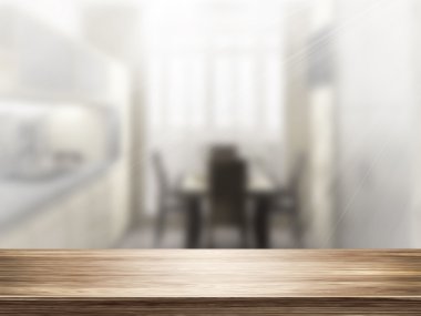 Table Top And Blur Interior clipart