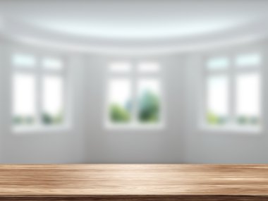 Dessus de table et flou intérieur