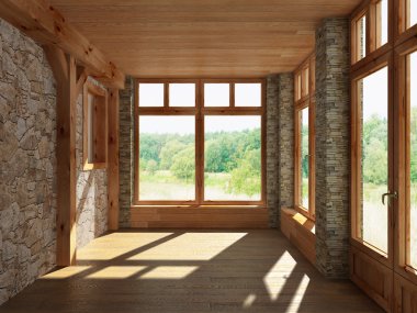 render empty interior