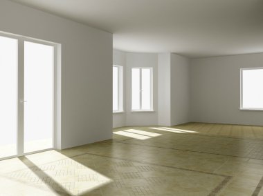 render empty interior