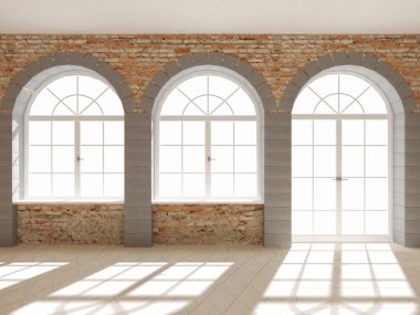 render empty interior