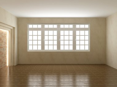 render empty interior