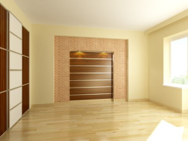 render empty interior