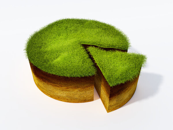 поперечное сечение земли с травой
