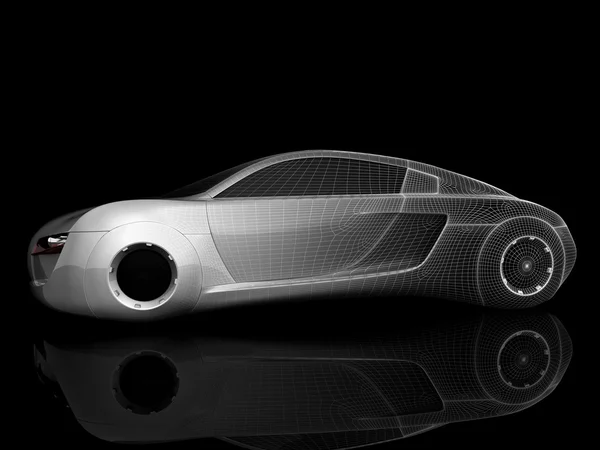 Rendering isolated car — 图库照片