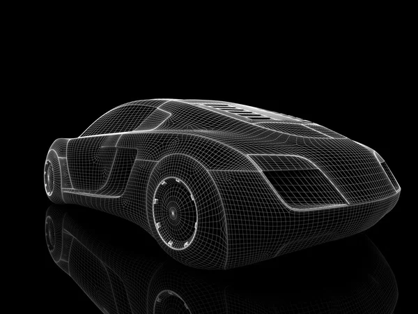 Rendering isolated car — 图库照片