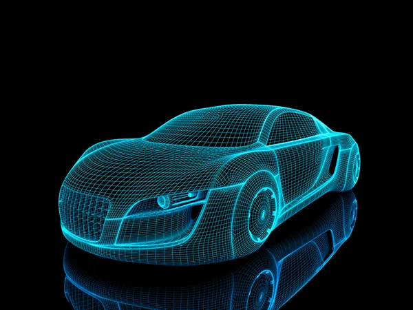 Rendering isolated car — 图库照片