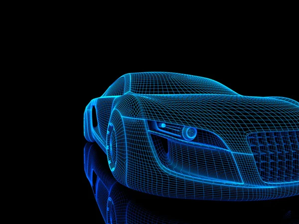 Rendering isolated car — Stock Photo, Image