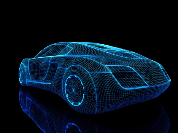 Rendering isolated car — Stock Photo, Image
