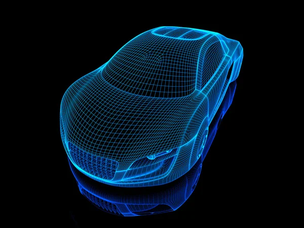 Rendering isolated car — 图库照片