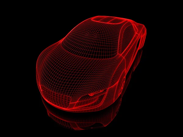 Rendering isolated car — Zdjęcie stockowe