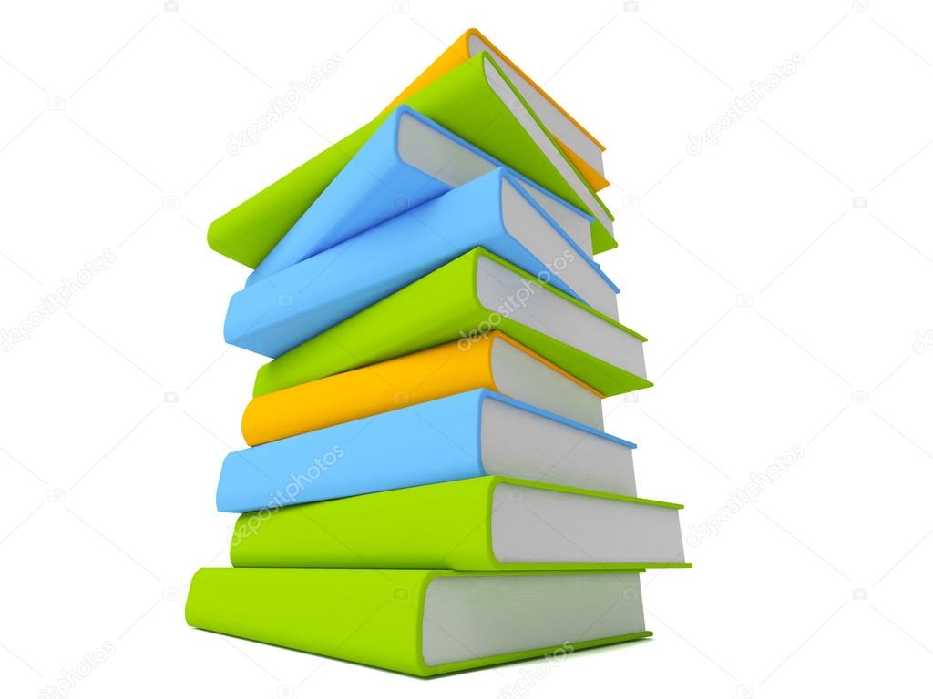 books isolated on white