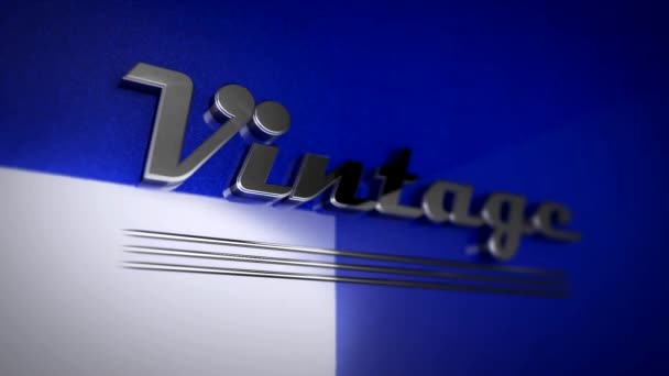 Le mot Vintage écrit dans un style rétro 